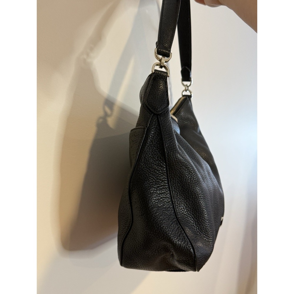 Kate Spade New York Black Pebbled Leather Shoulder Bag Polly Medium Crossbody - Picture 6 of 16